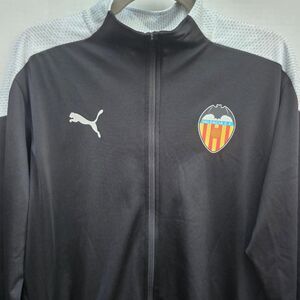 Puma Valencia C.F. Dri-CELL Soccer Training Jacket Men’s Large Black Full Zip
